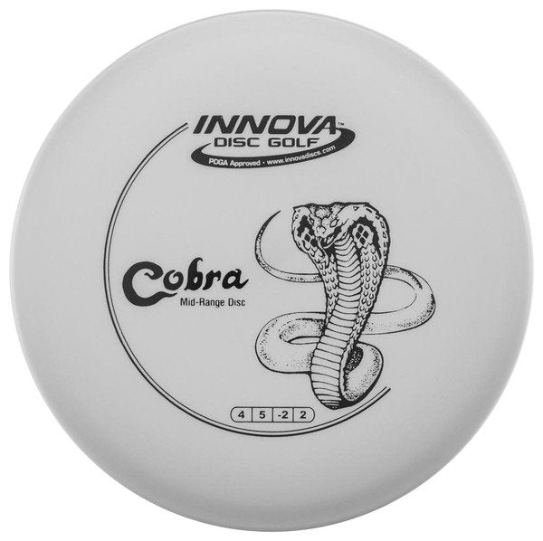 INNOVA DISC GOLF CANADA Cobra Midrange
Excellent grip Lightweight options available Good for beginners Great for learning techniques
Grippy feel Flexible in cooler conditions Great for distance and control Maintains stability over time Comfortable for grip