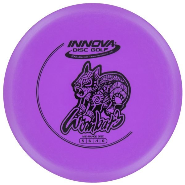 INNOVA DISC GOLF CANADA
Wombat3 Dx Midrange understable Flat Releases Same flight pattern over time good for Quick release Increased Control
and Grips Well Low Stress High Grip