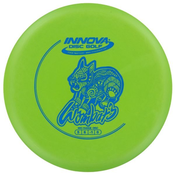 INNOVA DISC GOLF CANADA
Wombat3 Dx Midrange understable Flat Releases Same flight pattern over time good for Quick release Increased Control
and Grips Well Low Stress High Grip