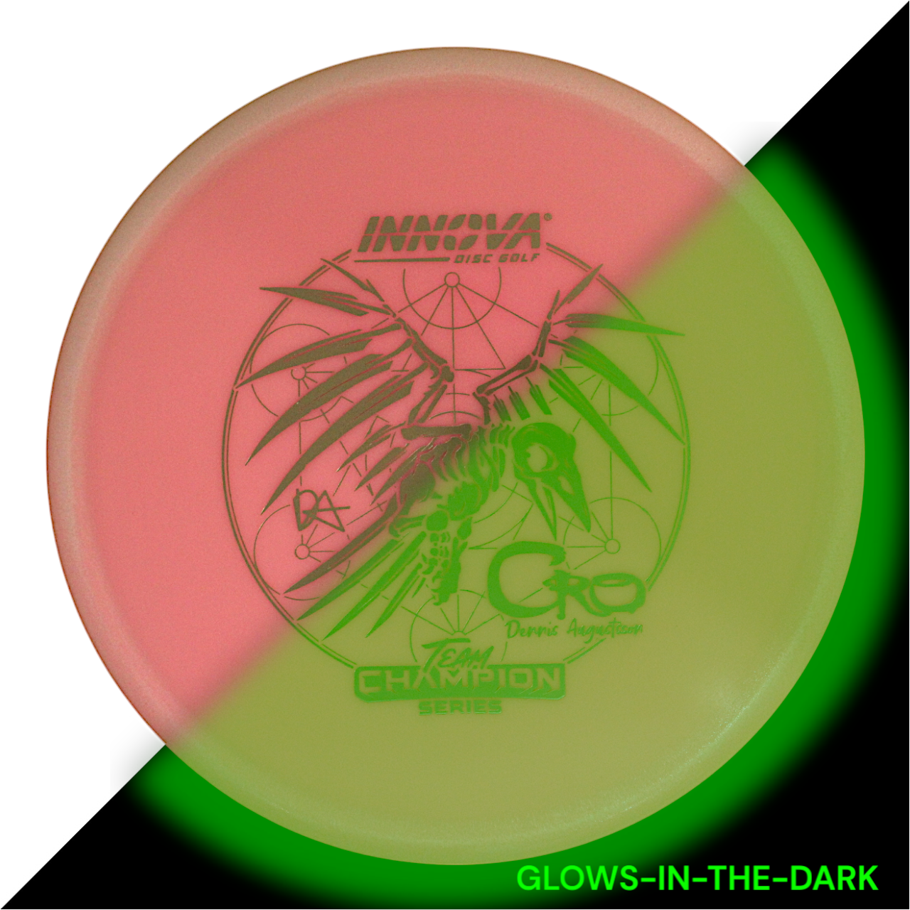 Cro Proto Glow Star (Dennis Augustsson 2024 Tour Series) Consistent flights, Placement , and Spike Hyzers Impact Resistant Durable Fade Slick Finish High Flexibility Weather Resistant Fade Hold