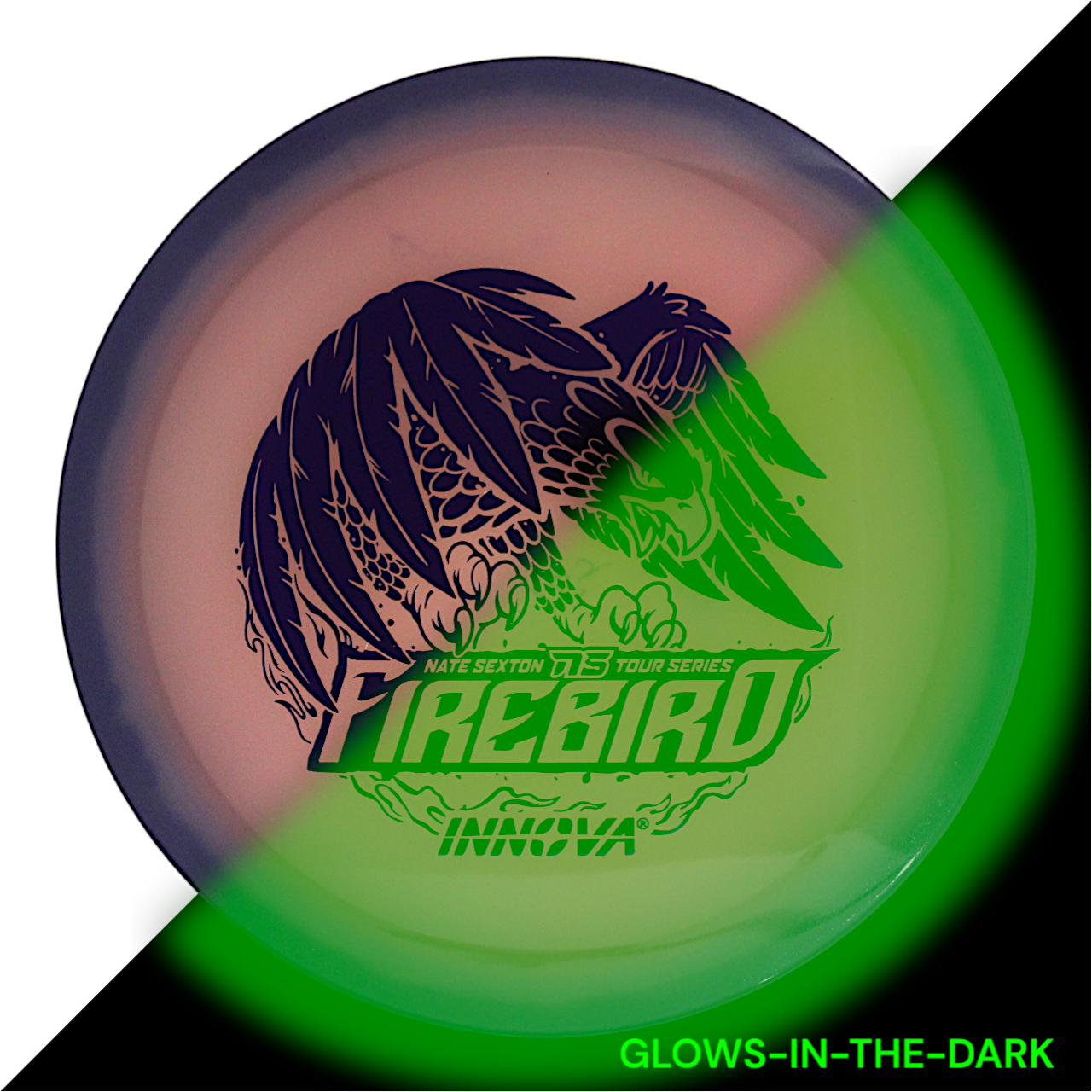 Firebird Proto Glow Halo Champion (Nate Sexton 2024 Tour Series) INNOVA DISC GOLF CANADA Firebird Star Fairway Driver Superior grip Good durability Consistent flight path
Stable flight path Resistant to scratches