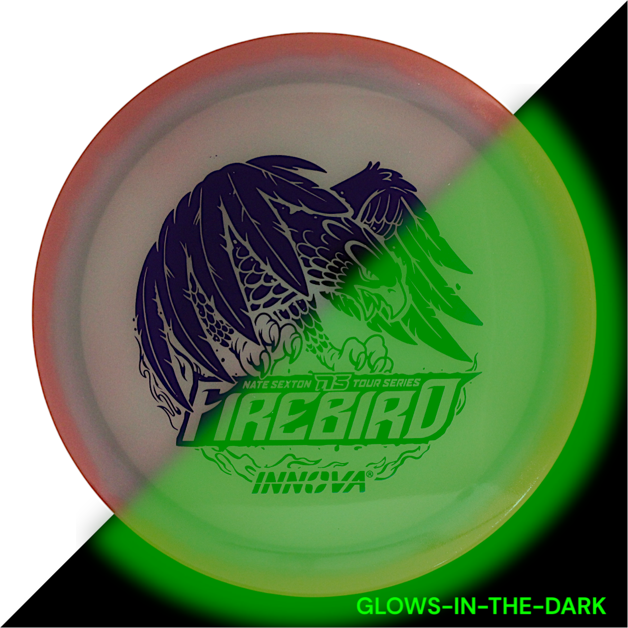 Firebird Proto Glow Halo Champion (Nate Sexton 2024 Tour Series) INNOVA DISC GOLF CANADA Firebird Star Fairway Driver Superior grip Good durability Consistent flight path
Stable flight path Resistant to scratches