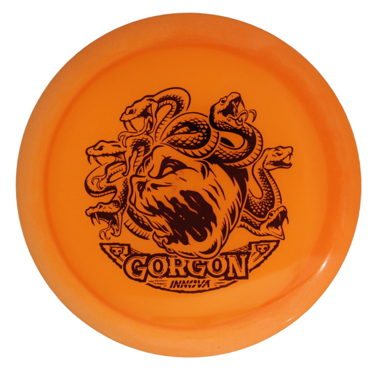 Innova Disc Golf Canada Halloween Limited Edition Proto Colour Glow Champion Gorgon Distance Driver INNOVA DISC GOLF CANADA Gorgon Distance Driver Quality grip High Speed Long Distance Ideal for Power Throws Reliable Fade high glide grippy durable
Glows in dark