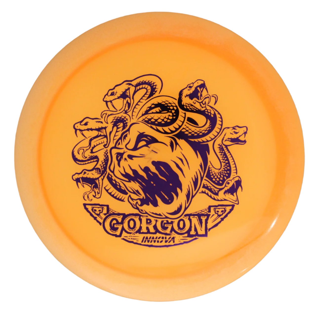Innova Disc Golf Canada Halloween Limited Edition Proto Colour Glow Champion Gorgon Distance Driver INNOVA DISC GOLF CANADA Gorgon Distance Driver Quality grip High Speed Long Distance Ideal for Power Throws Reliable Fade high glide grippy durable
Glows in dark