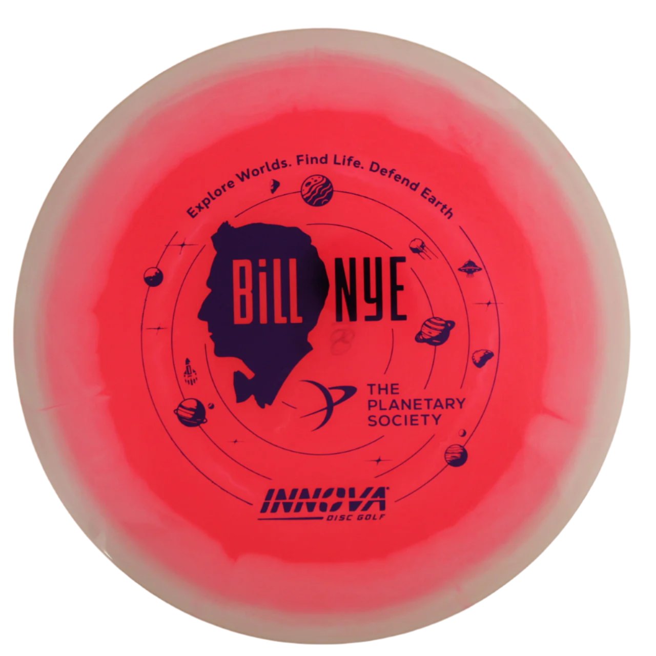 Innova Disc Golf Canada Halo Champion Mako3 Bill Nye Collab Edition Limited Production Innova Disc Golf Canada Champion Mako3 Midrange Flexible Premium feel Ideal for Controlled Shots Straight Shooter Reliable Fade Great Glide No fade No turn Beginner Friendly