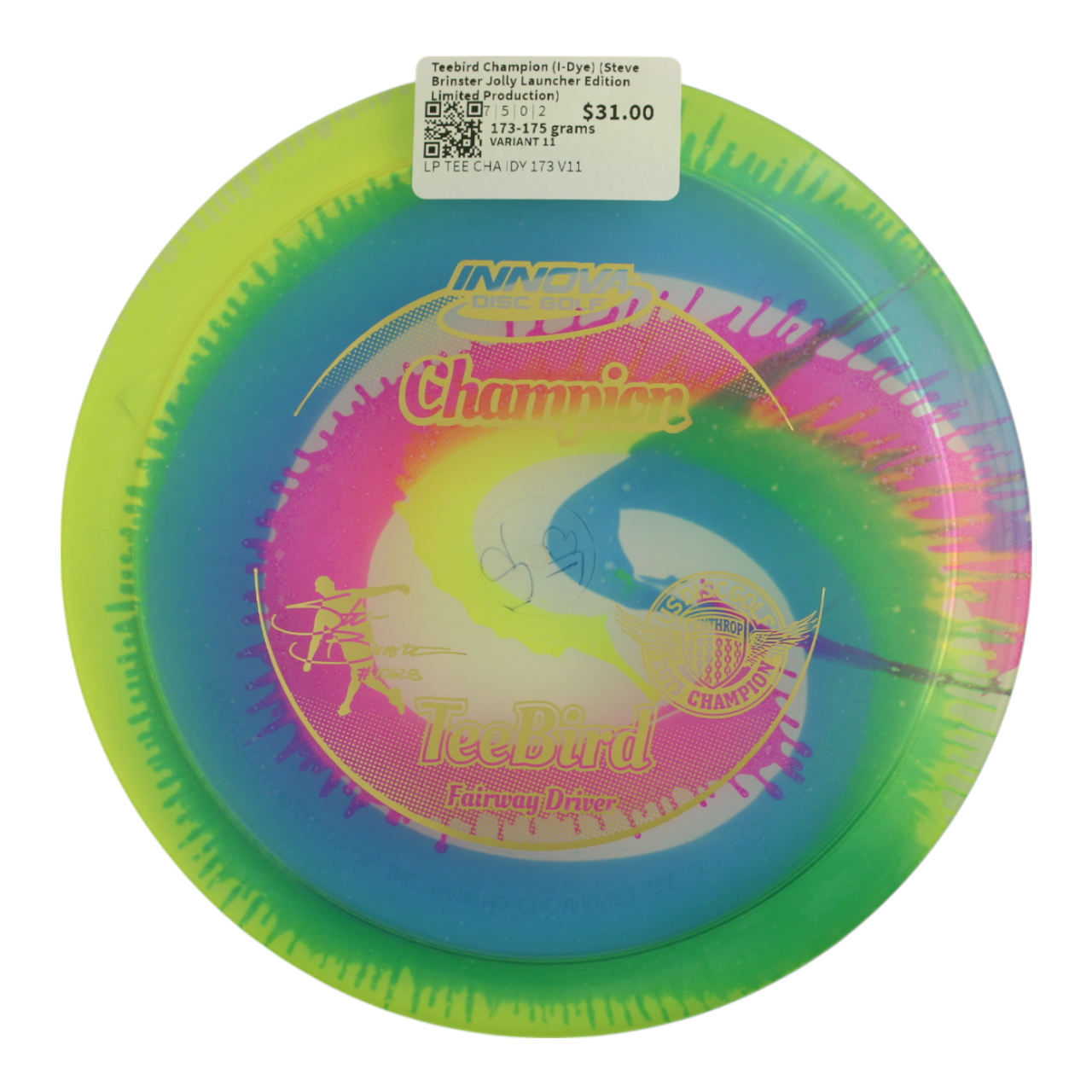 Teebird Champion (I-Dye) (Steve Brinster Jolly Launcher Edition - Limited Production)