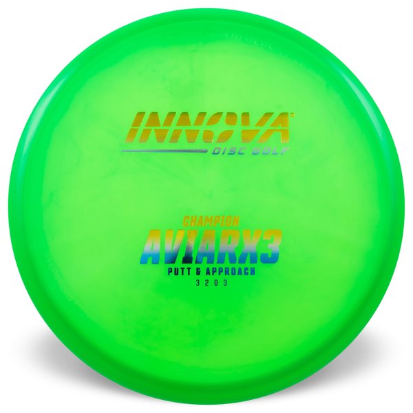 Innova Disc Golf Canada Champion AviarX3 Aviar X3 Innova Disc Golf Canada AviarX3 Putt & Approach Disc INNOVA DISC GOLF CANADA
PUTT AND APPROACH
STABLE PUTTER
BC ONTARIO
SPIN PUTTS
ONE DISC ROUNDS
Grippy feel Great durability Flexible in cooler conditions Great for distance and control Maintains stability over time Comfortable for grip