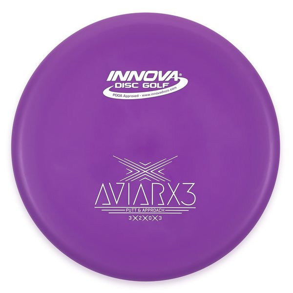 Innova Disc Golf Canada Champion AviarX3 Aviar X3 Innova Disc Golf Canada AviarX3 Putt & Approach Disc INNOVA DISC GOLF CANADA
PUTT AND APPROACH
STABLE PUTTER
BC ONTARIO
SPIN PUTTS
ONE DISC ROUNDS
Grippy feel Great durability Flexible in cooler conditions Great for distance and control Maintains stability over time Comfortable for grip