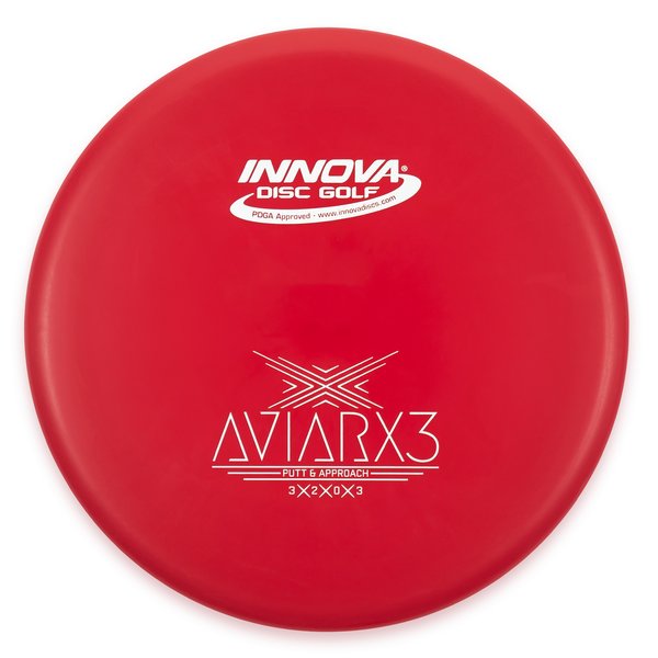 Innova Disc Golf Canada Champion AviarX3 Aviar X3 Innova Disc Golf Canada AviarX3 Putt & Approach Disc INNOVA DISC GOLF CANADA
PUTT AND APPROACH
STABLE PUTTER
BC ONTARIO
SPIN PUTTS
ONE DISC ROUNDS
Grippy feel Great durability Flexible in cooler conditions Great for distance and control Maintains stability over time Comfortable for grip