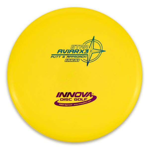 Innova Disc Golf Canada Star AviarX3 Putt & Approach Disc Innova Disc Golf Canada Star Aviar X3 Soft grip Moderate durability stable finish Best for putters and approaches Good for intermediate players Excellent for touch shots Retains grip even when wet