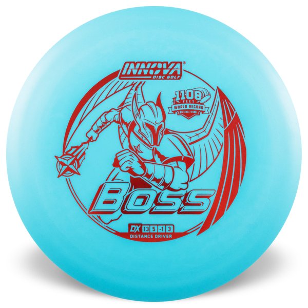 INNOVA DISC GOLF CANADA Boss
Distance Driver Grippy feel Good durability Flexible in cooler conditions Great for distance and control Maintains stability over time Comfortable for grip Lightweight
