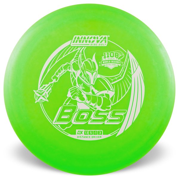 INNOVA DISC GOLF CANADA Boss
Distance Driver Grippy feel Good durability Flexible in cooler conditions Great for distance and control Maintains stability over time Comfortable for grip Lightweight