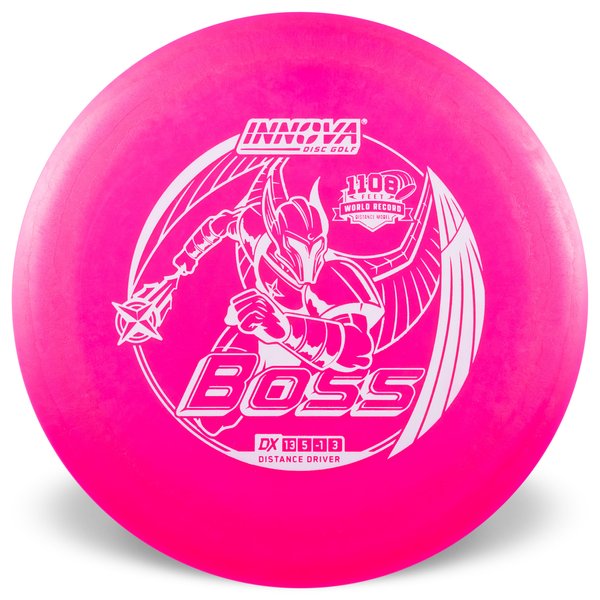 INNOVA DISC GOLF CANADA Boss
Distance Driver Grippy feel Good durability Flexible in cooler conditions Great for distance and control Maintains stability over time Comfortable for grip Lightweight