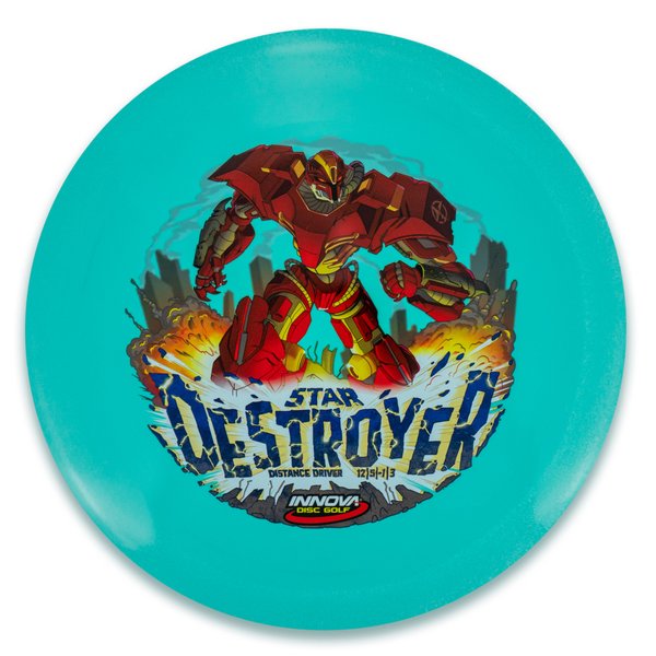 Innova Disc Golf Canada Star Destroyer Distance Driver Distance Driver Slick Finish Versatile Colors Great Durability and grip Overstable Impact Resistant Improved Glide Flexible in cooler conditions Great for distance and control Maintains stability over time Comfortable for grip