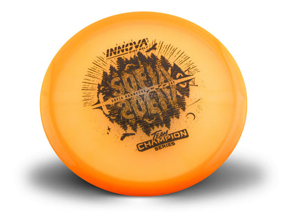 Jay Halo Champion (Sofia Donnecke 2024 Tour Series) Champion	Midrange	Firm grip	High durability	Stable flight path	Good pricing	Resistant to scratches 
Grippy feel	Good durability	Flexible in cooler conditions	Great for distance and control	Maintains stability over time	Comfortable for grip
