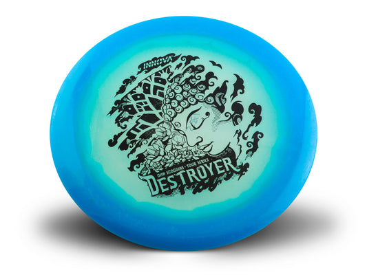 INNOVA DISC GOLF CANADA	Destroyer	Distance Driver	Flexible	Premium Opaque	Grips Well
 Destroyer Halo Champion (Ohn Scoggins 2024 Tour Series) Cold Grip	Power Driver Full Artwork Flight Stability INNOVA DISC GOLF CANADA	Destroyer
Distance Driver	Slick Finish	Versatile Colors	Good Durability	and grip Overstable	Impact Resistant	Improved Glide Flexible in cooler conditions	Great for distance and control	Maintains stability over time	Comfortable for grip lightweight




