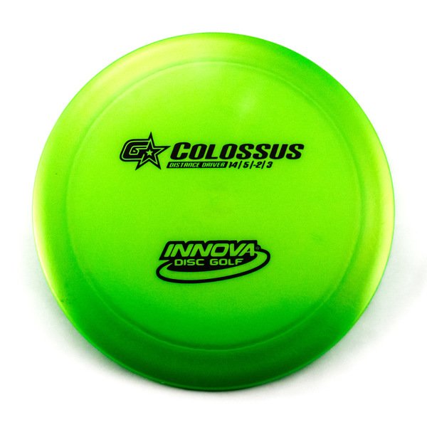 INNOVA DISC GOLF CANADA	Colossus	Distance Driver
Slick Finish	Versatile Colors	Most Durable	Overstable	Impact Resistant	Improved Glide overstable
