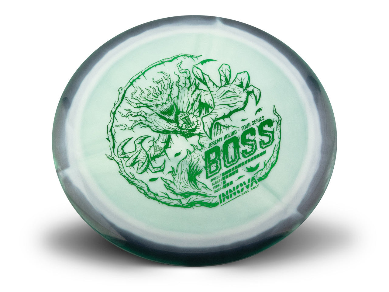 Innova Disc Golf Canada Jeremy Koling 2024 Tour Series Halo Star Boss INNOVA DISC GOLF CANADA	Boss	Distance Driver	Longer Lifespan	Good Fade	Smooth Release	Textured Surface
