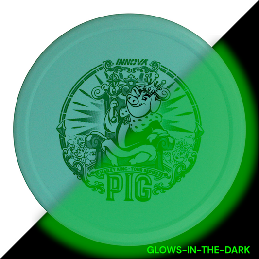 Pig Proto Glow Pro (Hailey King 2024 Tour Series) INNOVA DISC GOLF CANADA	Pig	Pro	Putter	Cold Comfort	Hot Weather	Control Retained	Increased Stability	Medium Glide	Smooth Release Glow