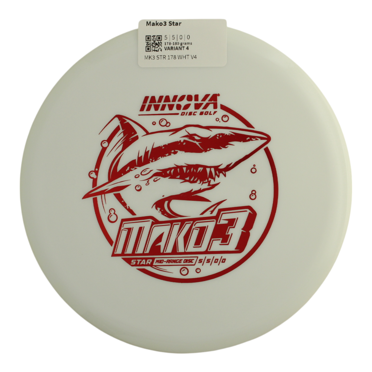  Innova Disc Golf Canada Champion Mako3 Midrange	Flexible	Premium feel	Ideal for Controlled Shots	Straight Shooter	Reliable Fade	Great Glide No fade No turn Beginner Friendly
Glows in dark 