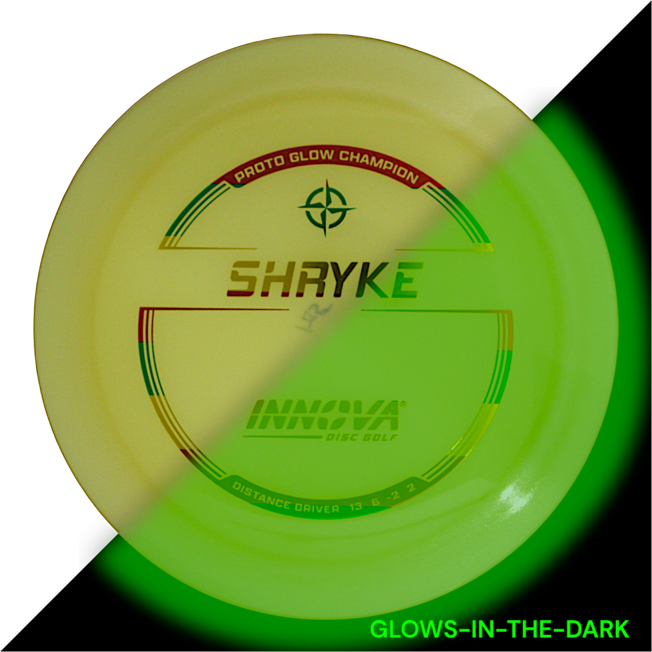 Innova Disc Golf Canada Proto Glow Champion Shryke distance driver Superior grip	Great durability	Consistent understable flight path	Suitable for all skill levels	Good for distance and control	Versatile for different shots
