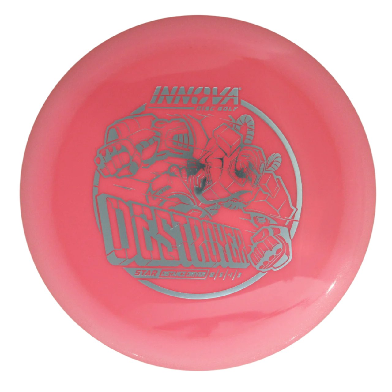 INNOVA DISC GOLF CANADA	Star Destroyer
Distance Driver	Slick Finish	Versatile Colors	Great Durability	and grip Overstable	Impact Resistant	Improved Glide Flexible in cooler conditions	Great for distance and control	Maintains stability over time	Comfortable for grip lightweight

