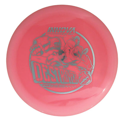 INNOVA DISC GOLF CANADA	Star Destroyer
Distance Driver	Slick Finish	Versatile Colors	Great Durability	and grip Overstable	Impact Resistant	Improved Glide Flexible in cooler conditions	Great for distance and control	Maintains stability over time	Comfortable for grip lightweight

