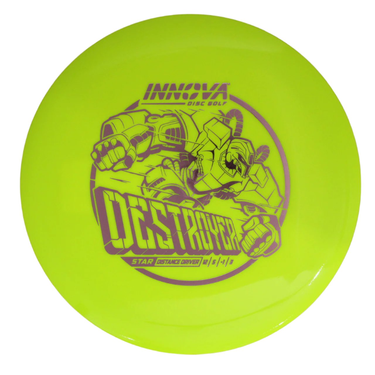 INNOVA DISC GOLF CANADA	Star Destroyer
Distance Driver	Slick Finish	Versatile Colors	Great Durability	and grip Overstable	Impact Resistant	Improved Glide Flexible in cooler conditions	Great for distance and control	Maintains stability over time	Comfortable for grip lightweight

