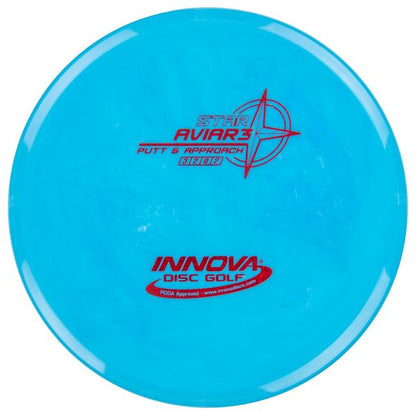 Innova Disc Golf Canada Star Aviar3 Putt & Approach Disc INNOVA DISC GOLF CANADA
PUTT AND APPROACH
STABLE PUTTER
BC ONTARIO
BASE 
SPIN PUTTS
ONE DISC ROUNDS
Grippy feel	Great durability	Flexible in cooler conditions	Great for distance and control	Maintains stability over time	Comfortable for grip
