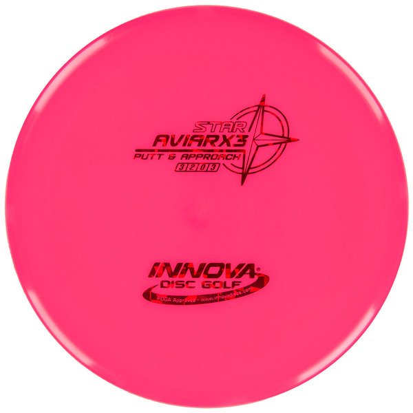 Innova Disc Golf Canada Star AviarX3 Putt & Approach Disc Innova Disc Golf Canada Star Aviar X3 Soft grip	Moderate durability stable finish	Best for putters and approaches	Good for  intermediate players	Excellent for touch shots	Retains grip even when wet
