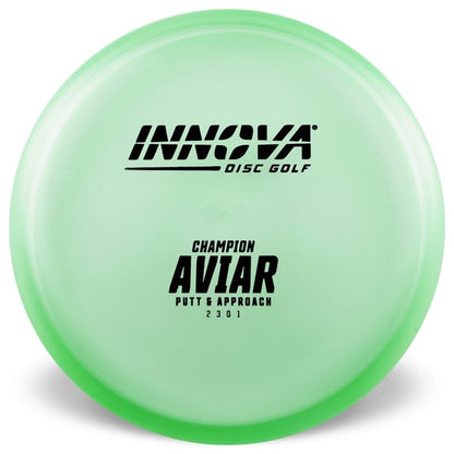 Innova Disc Golf Canada Champion Aviar Putt & Approach Disc Firm grip	High durability	Stable flight path		Resistant to scratches	Ideal for all players
