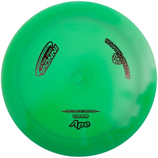 Innova Disc Golf Canada Blizzard Champion Ape
DISTANCE DRIVERS
STABLE 
BC ONTARIO
DURABLE
Distance hyzers
HEADWIND DRIVES
Power sidearm
CLEAR
Firm grip	High durability	Stable flight path	Resistant to scratches	Ideal for advanced players
