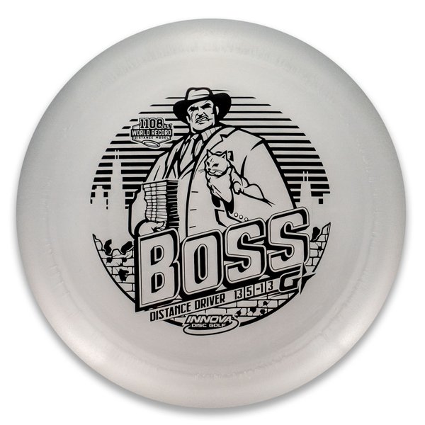 INNOVA DISC GOLF CANADA	Boss
Distance Driver	Grippy feel	Good durability	Flexible in cooler conditions	Great for distance and control	Maintains stability over time	Comfortable for grip Lightweight
