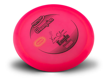 Innova Disc Golf Canada Champion Glow Eagle Innova Disc Golf Canada Champion Eagle INNOVA DISC GOLF CANADA	Eagle	Fairway Driver	Flexible	Premium feel	Increased Control	Good for Windy Conditions	Versatile	Weather Resistant Durable
glows in dark