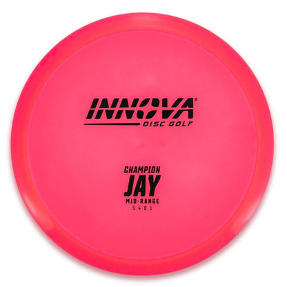 INNOVA DISC GOLF CANADA
Jay Champion Stable flight path	Good pricing	Resistant to scratches 
Grippy feel	Good durability	Flexible in cooler conditions	Great for distance and control	Maintains stability over time	Comfortable for grip