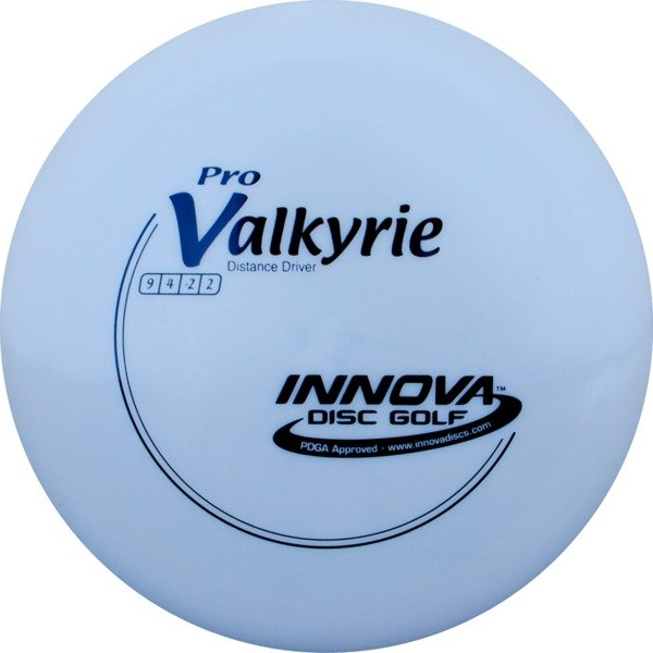 Innova Disc Golf Canada Halo Star Valkyrie Distance Driver  Valkyrie Distance Driver Grippy feel	Good durability	Flexible in cooler conditions	Great for distance and control	Maintains stability over time	Comfortable for grip Straight shots
