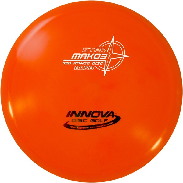  Innova Disc Golf Canada Champion Mako3 Midrange	Flexible	Premium feel	Ideal for Controlled Shots	Straight Shooter	Reliable Fade	Great Glide No fade No turn Beginner Friendly
Glows in dark 