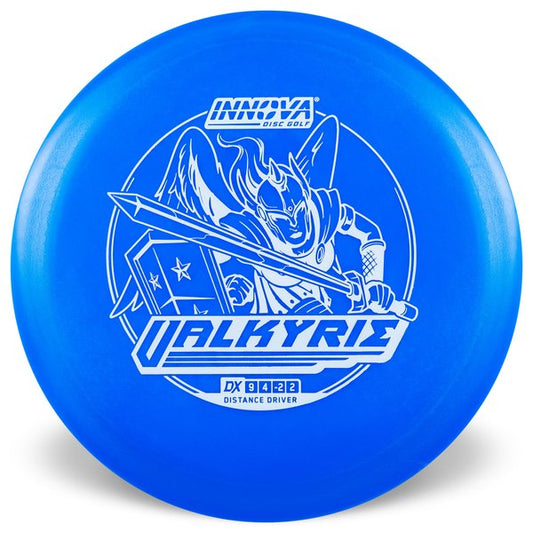 Innova Disc Golf Canada Champion Dx Valkyrie Distance Driver Grippy feel	base durability	Flexible in cooler conditions	Great for distance and control	Maintains stability over time	Comfortable for grip Straight shots
