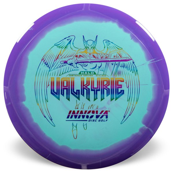 Innova Disc Golf Canada Halo Star Valkyrie Distance Driver  Valkyrie Distance Driver Grippy feel	Great durability	Flexible in cooler conditions	Great for distance and control	Maintains stability over time	Comfortable for grip Straight shots

